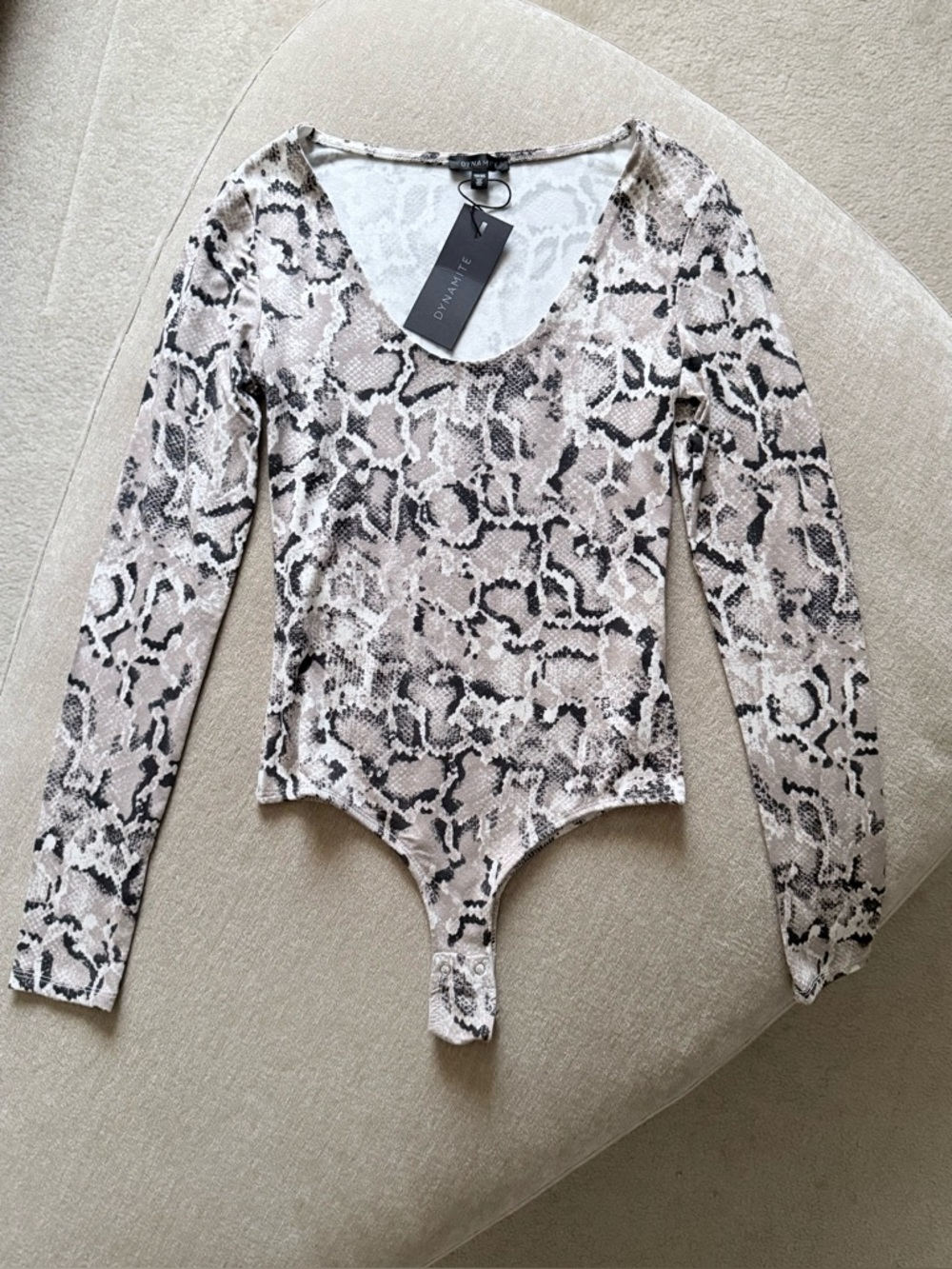 Stretchy Snakeskin Bodysuit